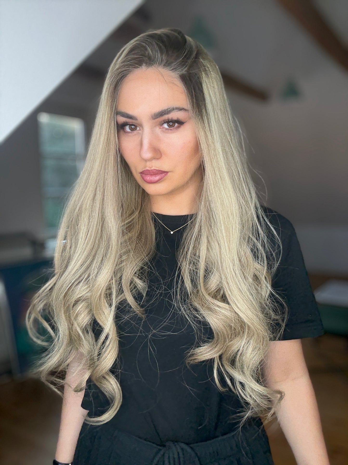 Exclusive collection - European wig - Blonde Wig With Ashy Roots