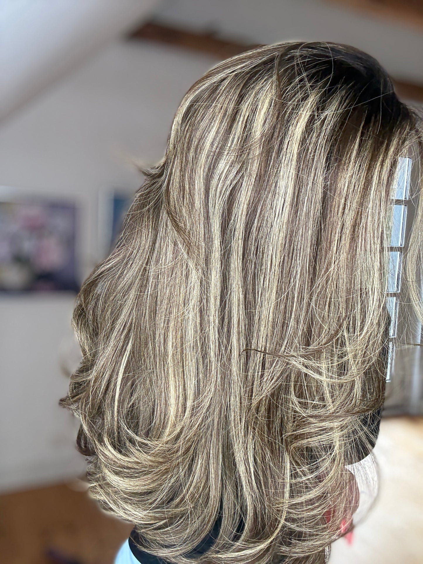 Exclusive collection - European wig - Brown Wig With Dark Roots & Blonde Highlights #1B + #3/#24