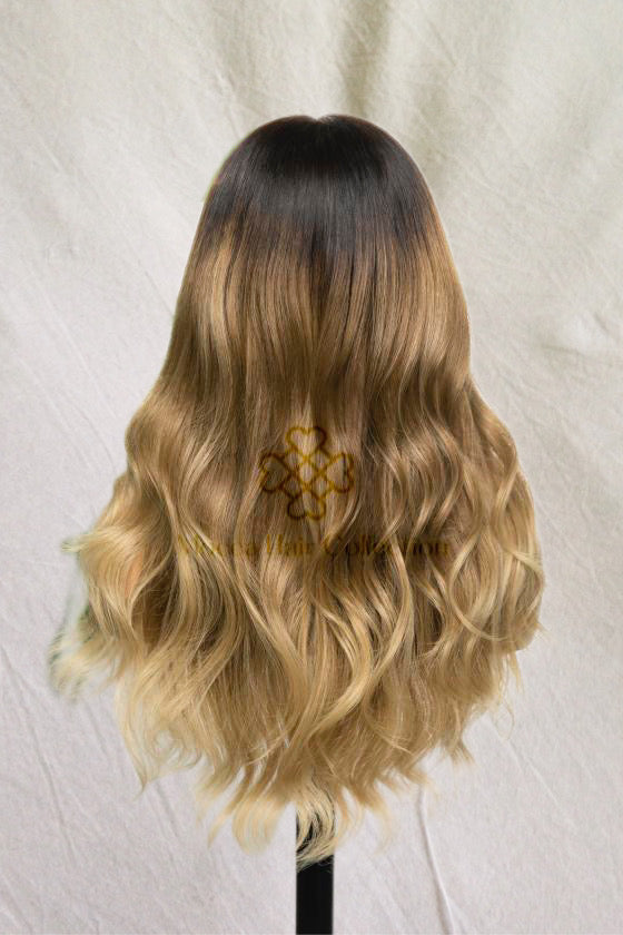 Dark and blonde ombré wig