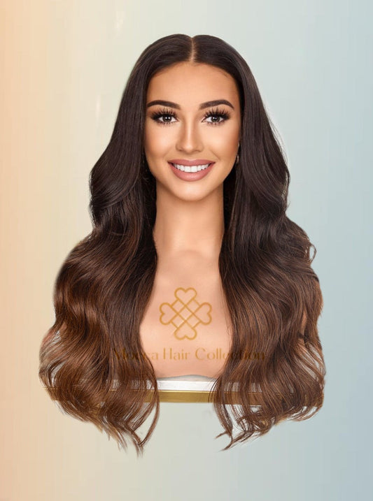 Dark brown ombré wig