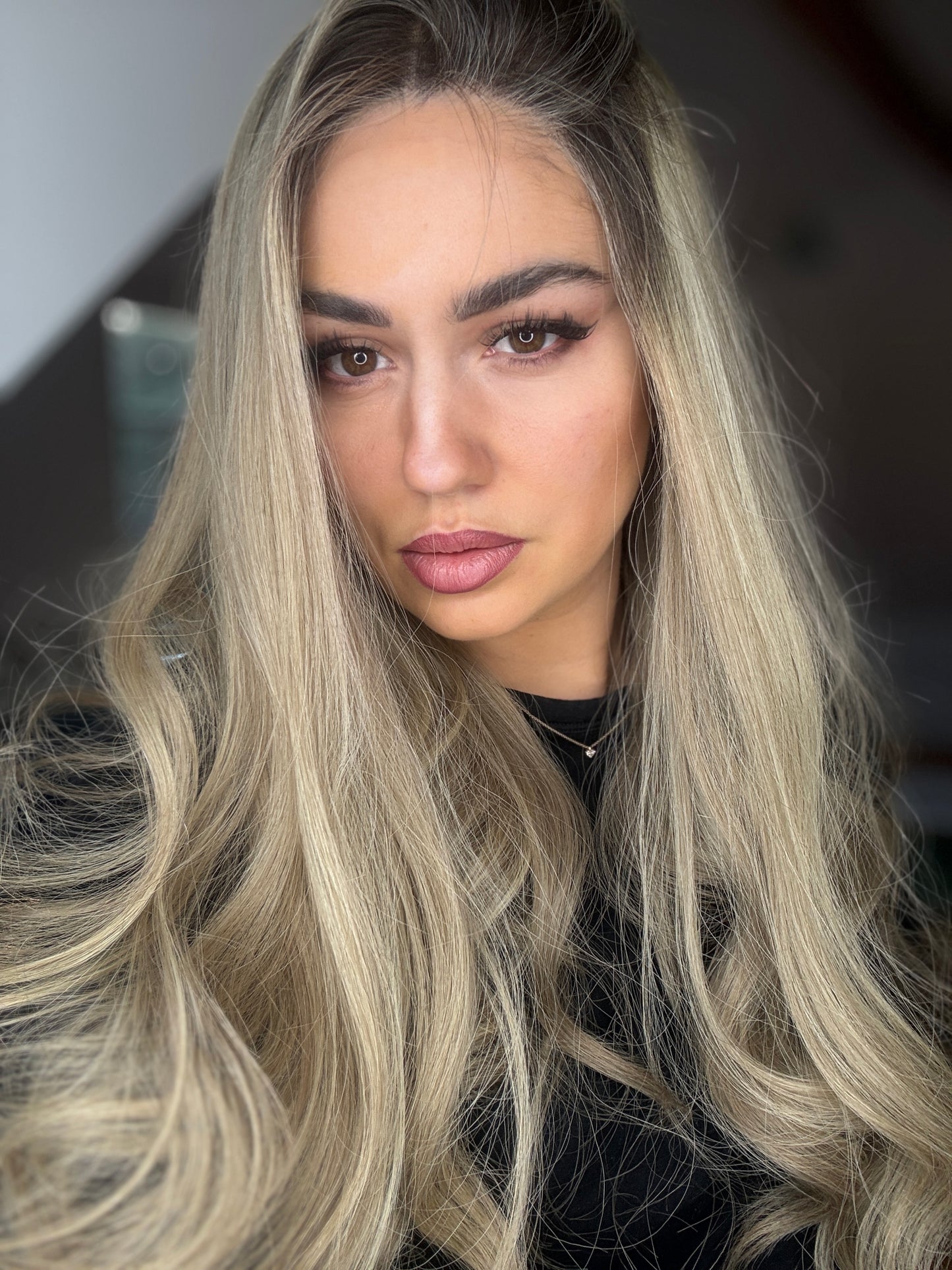 Exclusive collection - European wig - Blonde Wig With Ashy Roots