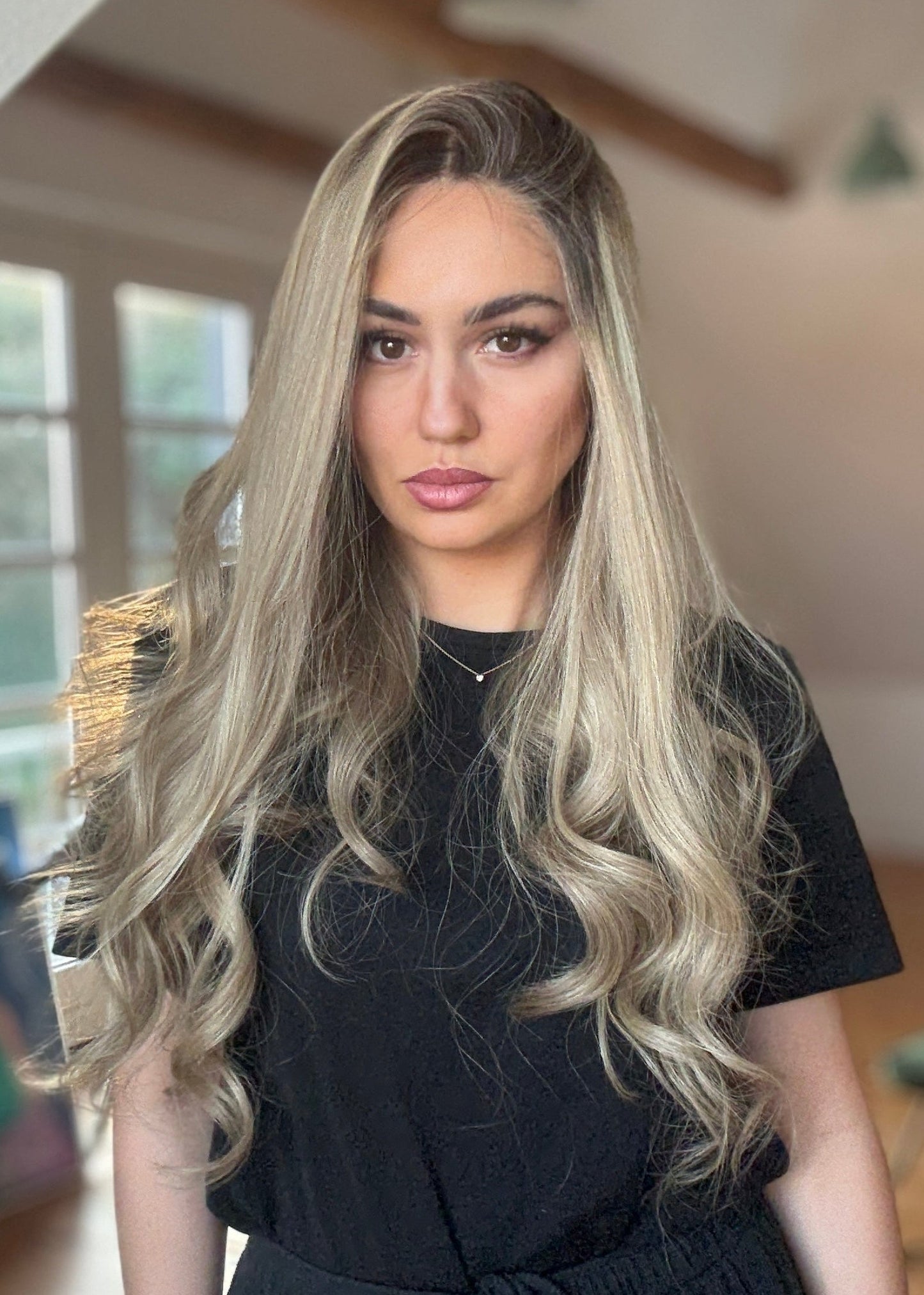 Exclusive collection - European wig - Blonde Wig With Ashy Roots