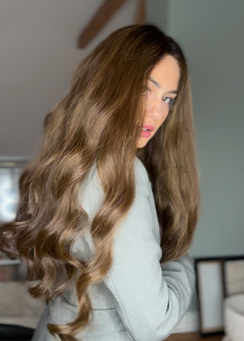 Exclusive collection - European wig - Brown Wig With Dark Roots #1B #3 #4