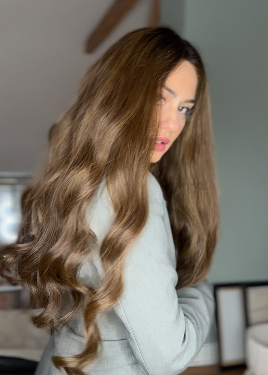 Exclusive collection - European wig - Brown Wig With Dark Roots #1B #3 #4