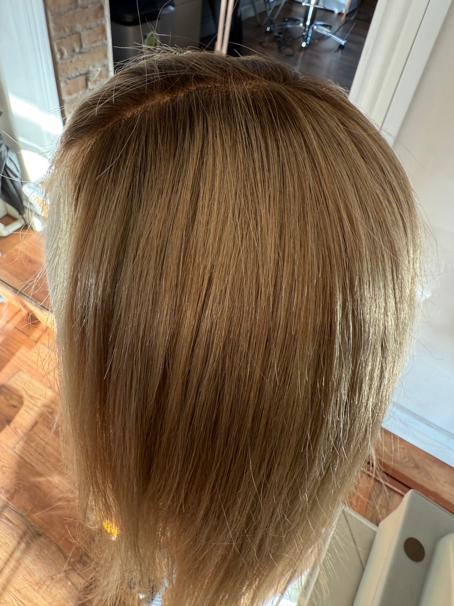 Blonde wig (please note that the roots are not bleached)