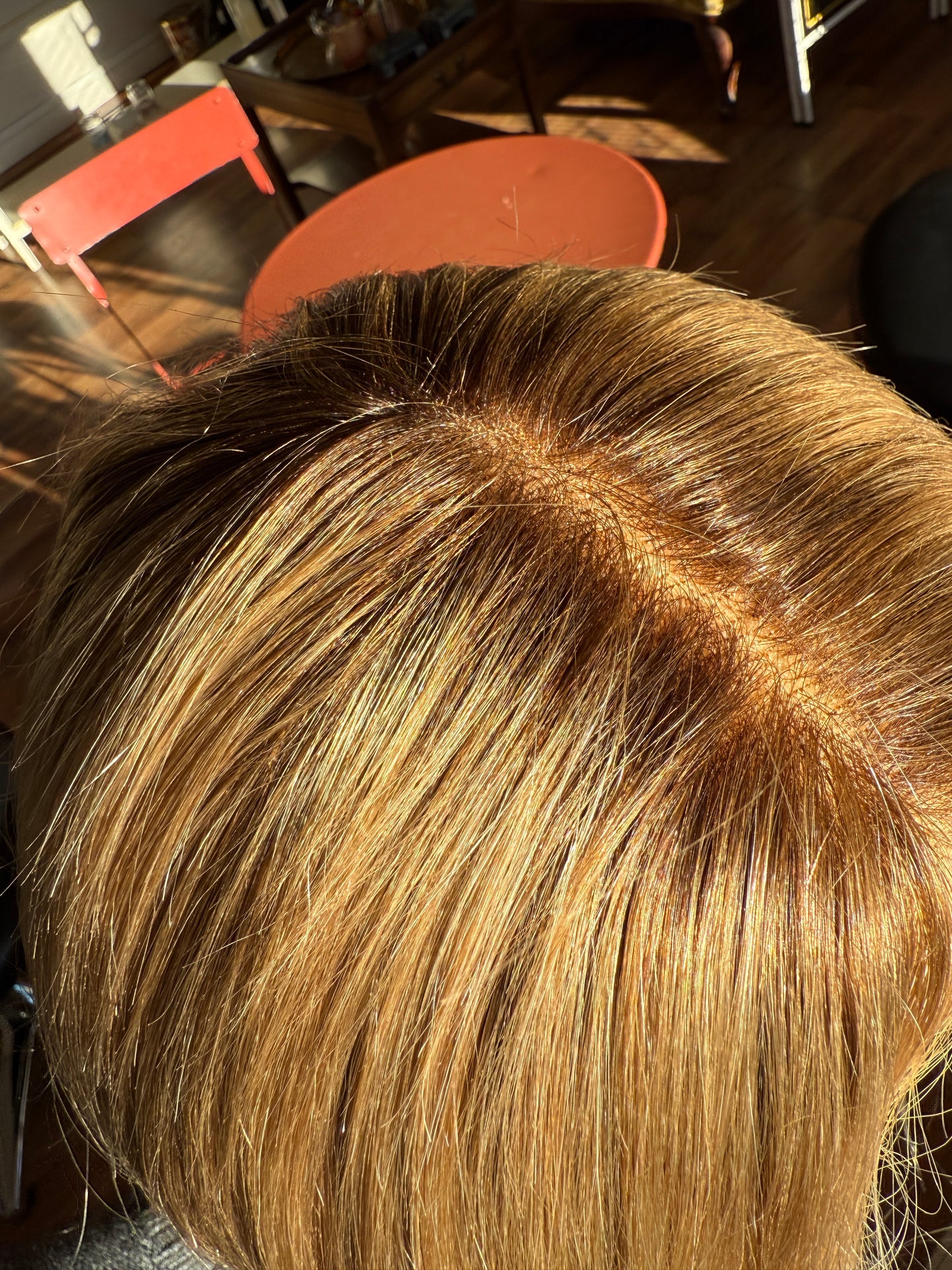 Blonde wig (please note that the roots are not bleached)