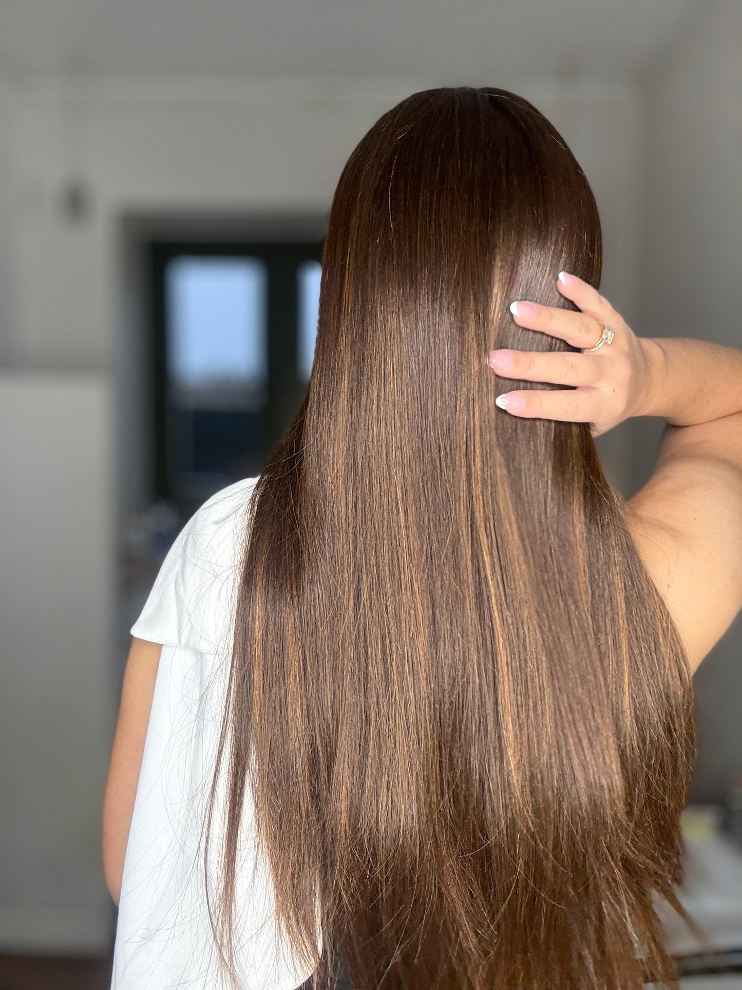 360° Full Lace Wig. Color 3 w. Warm Highlights
