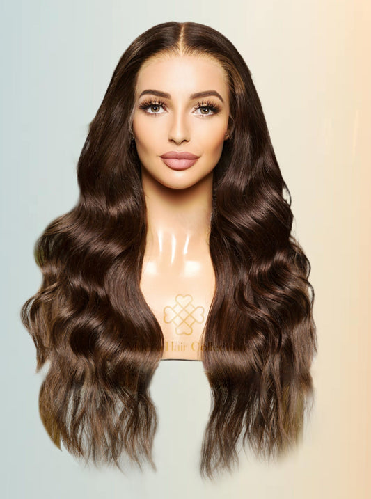 Dark brown wavy wig #2